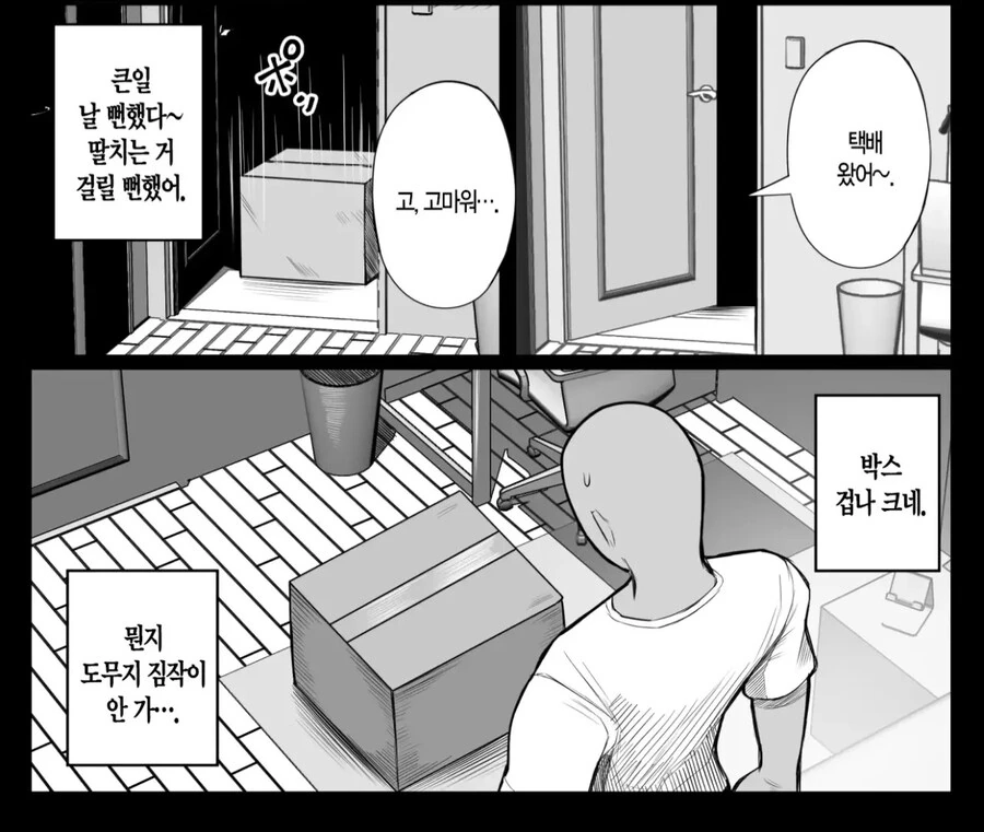 택배로 이상한 큐브가 왔다.manwha