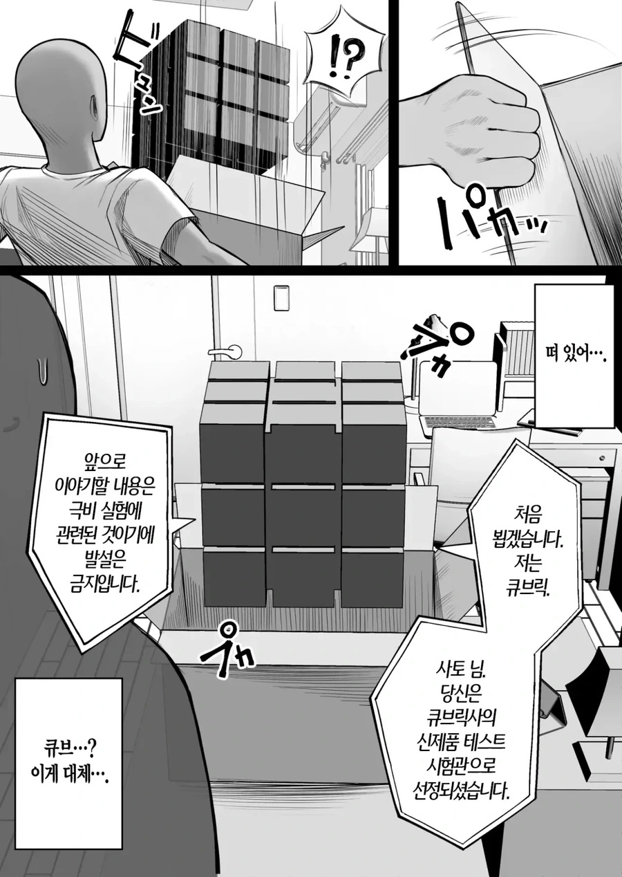 택배로 이상한 큐브가 왔다.manwha - 이미지 2