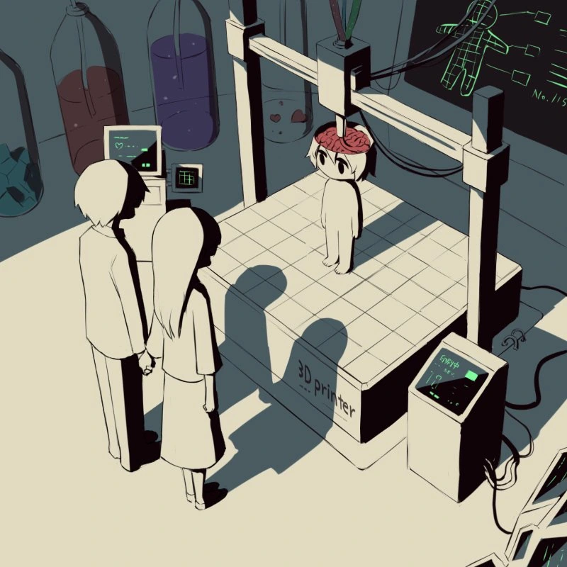 3D 프린터가 애낳는 만화