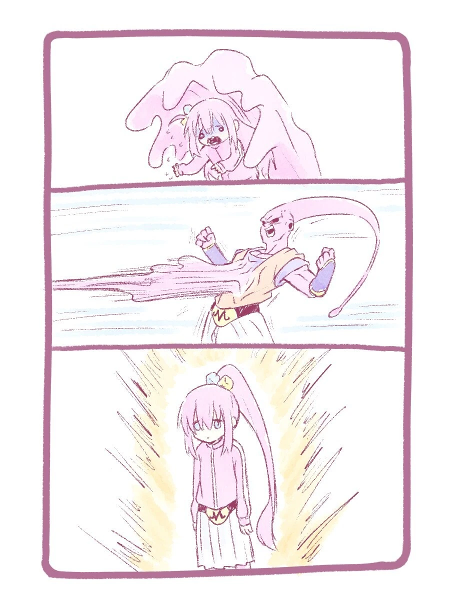 부우에게 흡수당하는 봇치