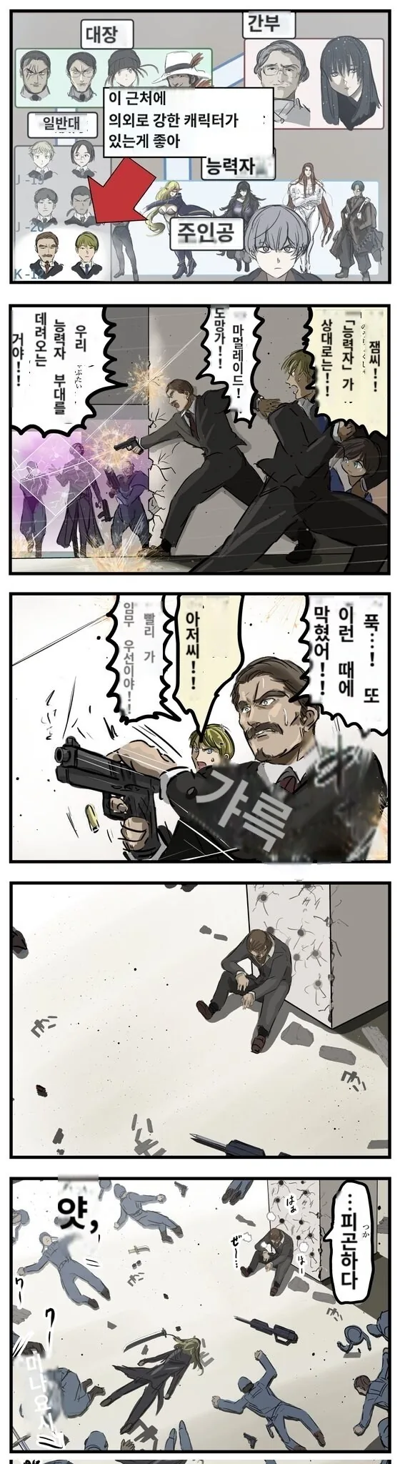 능력자 배틀물에서 좋아하는 포지션의 캐릭터.manga