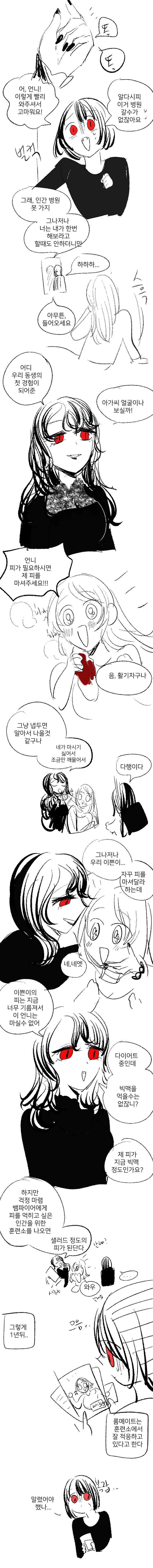뱀파이어와 변태녀가 룸메이트가 된.manhwa - 이미지 2
