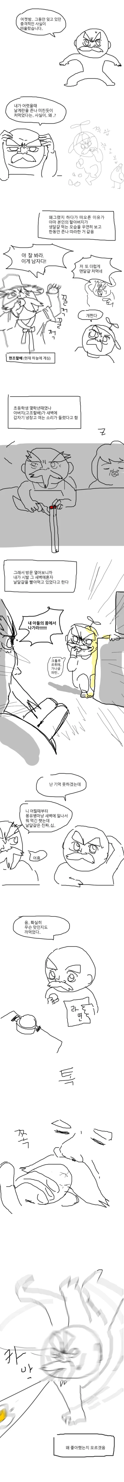 증조할배의 날달걀 후루룩 까먹는 만화.manga