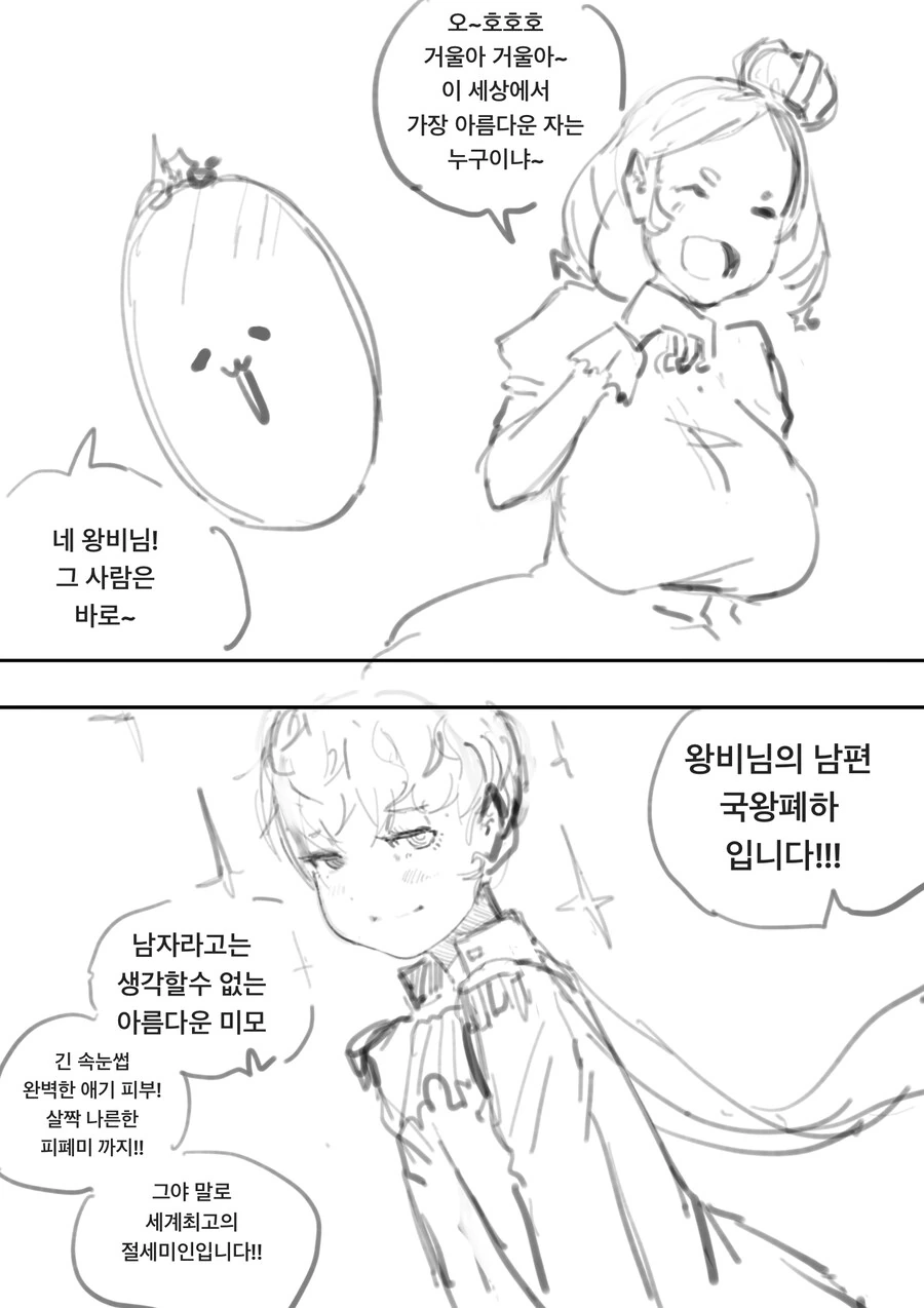 왕비에게 이상한 사람을 골라준 거울 만화