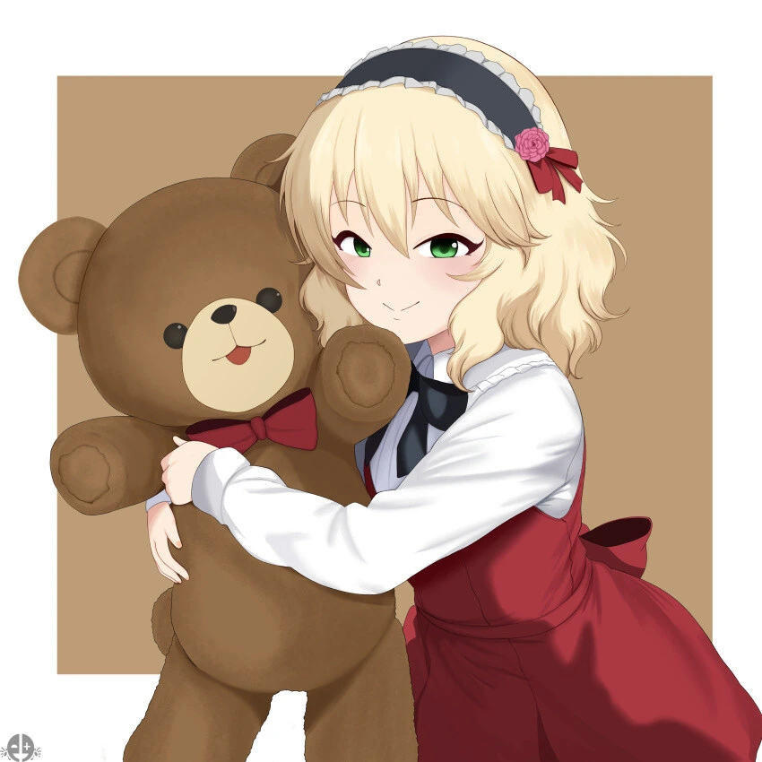 @) 테디베어 안고 있는 모모카.jpg