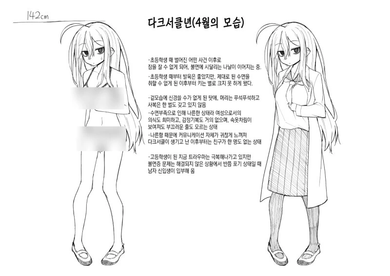 이야기가 진행될 때마다 다크서클이 사라지는 여자아이 만화 - 이미지 41