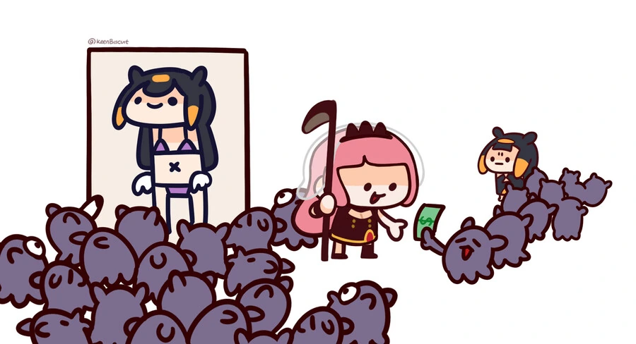 버튜버) 이나 ㅇㅉ 팔아먹는 칼리를 그린 해외공장장.manga