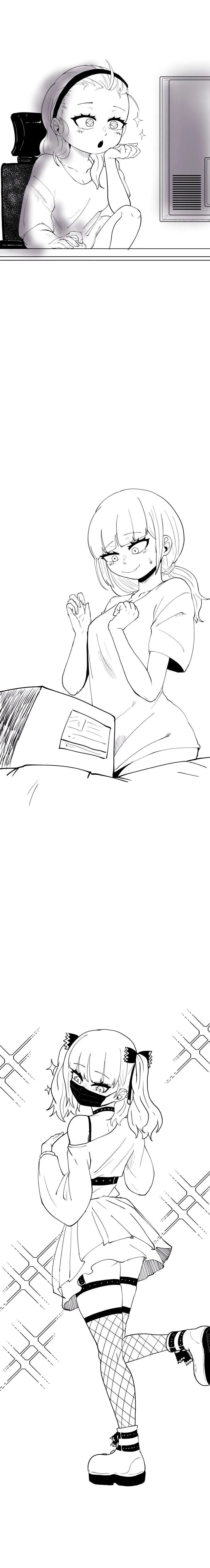 지뢰계 패션에 도전하는 누나.manga