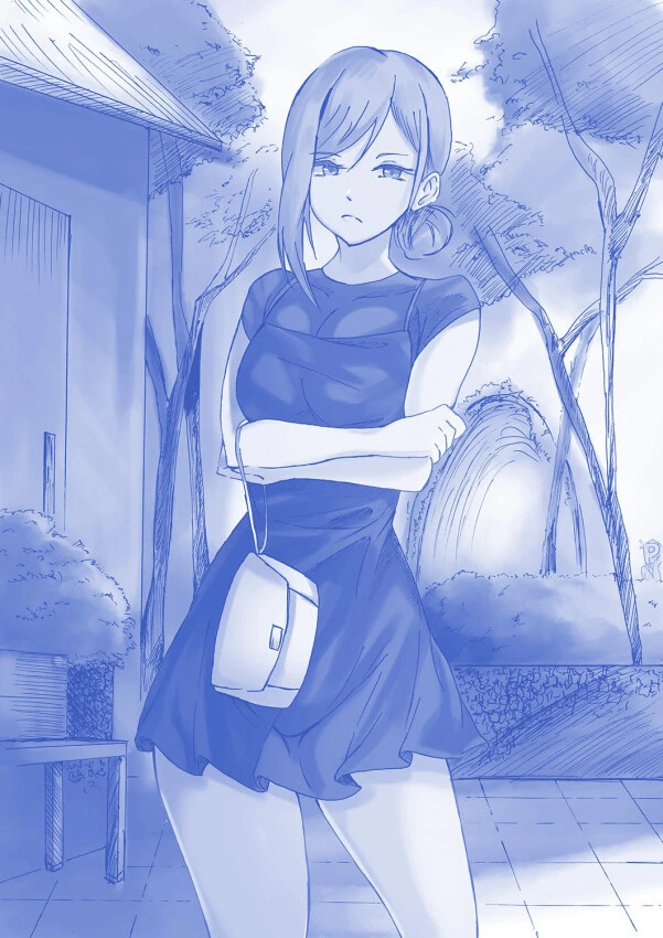 @) 기다리느라 뾰루퉁해진 나츠하.manga