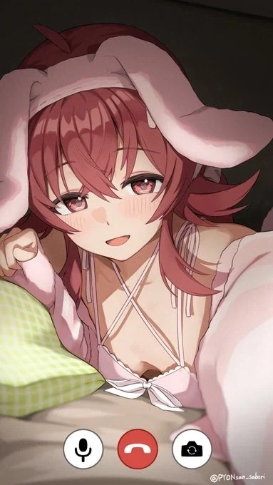 @) 영상 통화 하는 카호.jpg