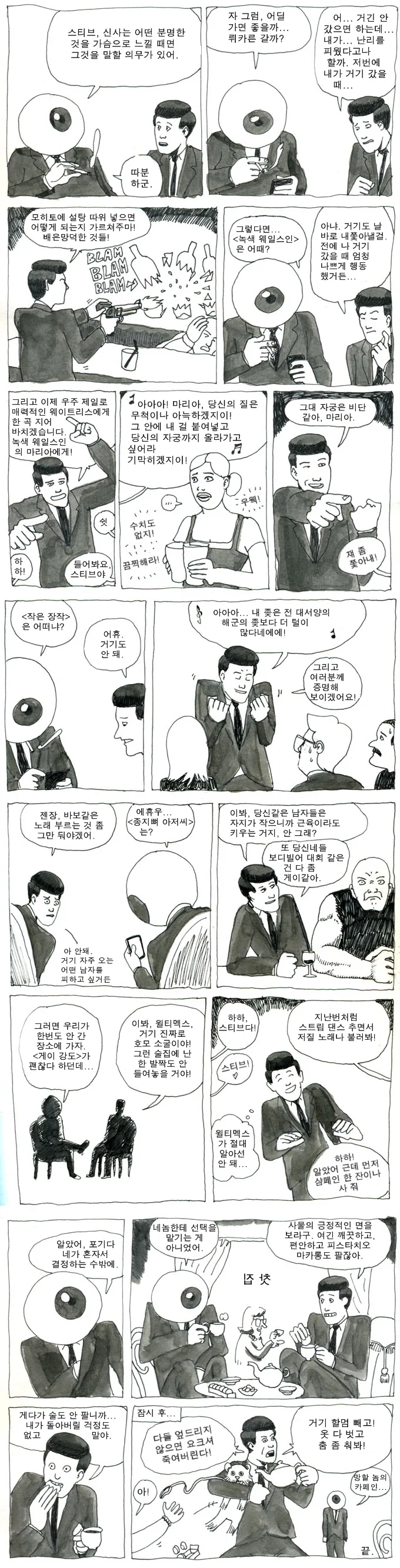 남자끼리 어느 술집에 갈지 정하는 만화.manhwa