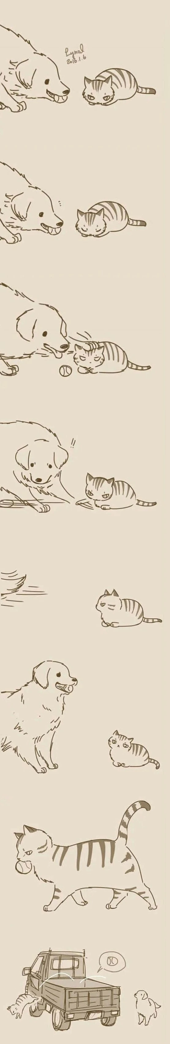 골댕이와 고양이 만화