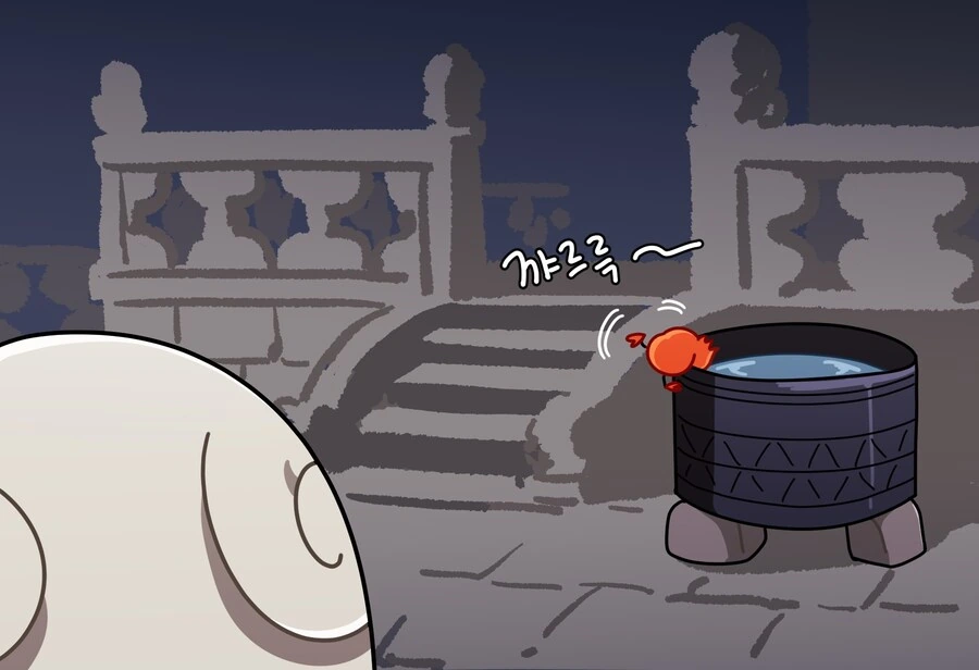 아기 불귀신을 발견한 메롱해치 만화 - 이미지 3