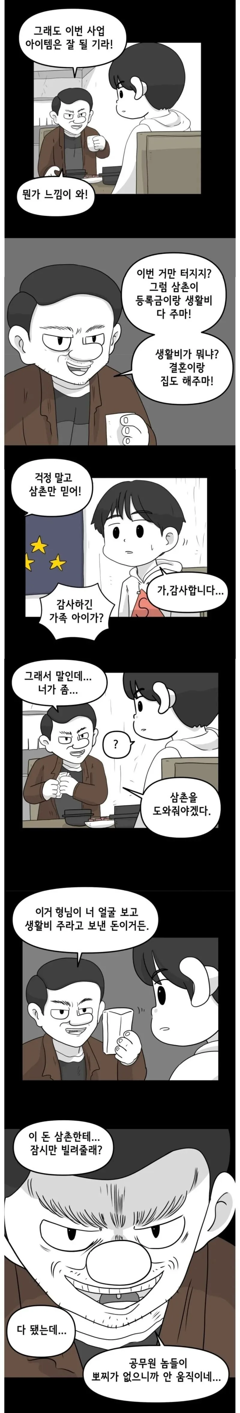 조카 돈으로 사업 벌이던 삼촌 뒷이야기.manwha