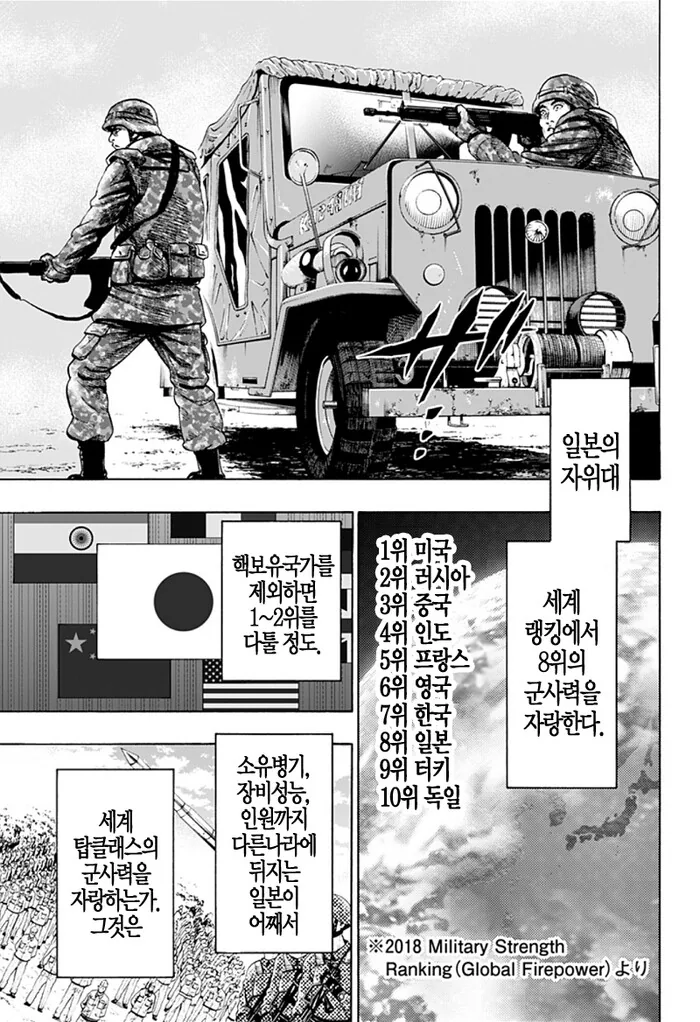 일본의 자위대는 전 세계제일!!!!!!.manwha