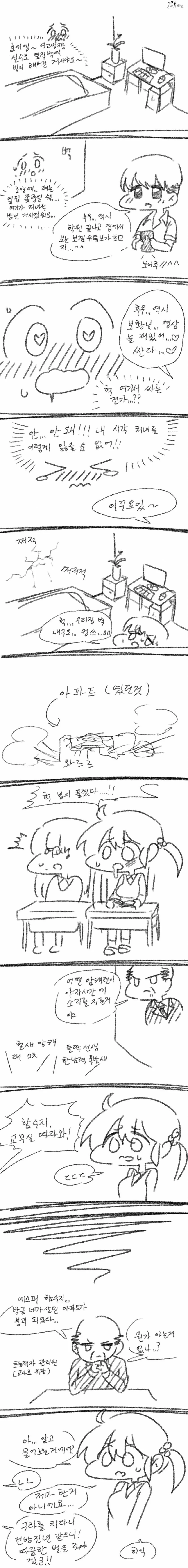 옆집 벽에 빙의하는 만화