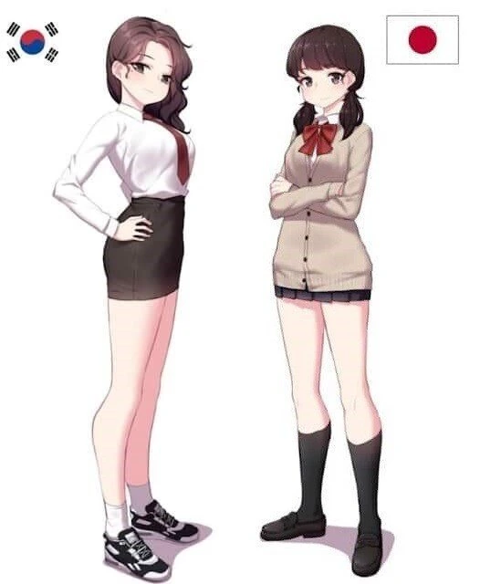 한국 여고생과 일본 여고생의 차이점.manhwa