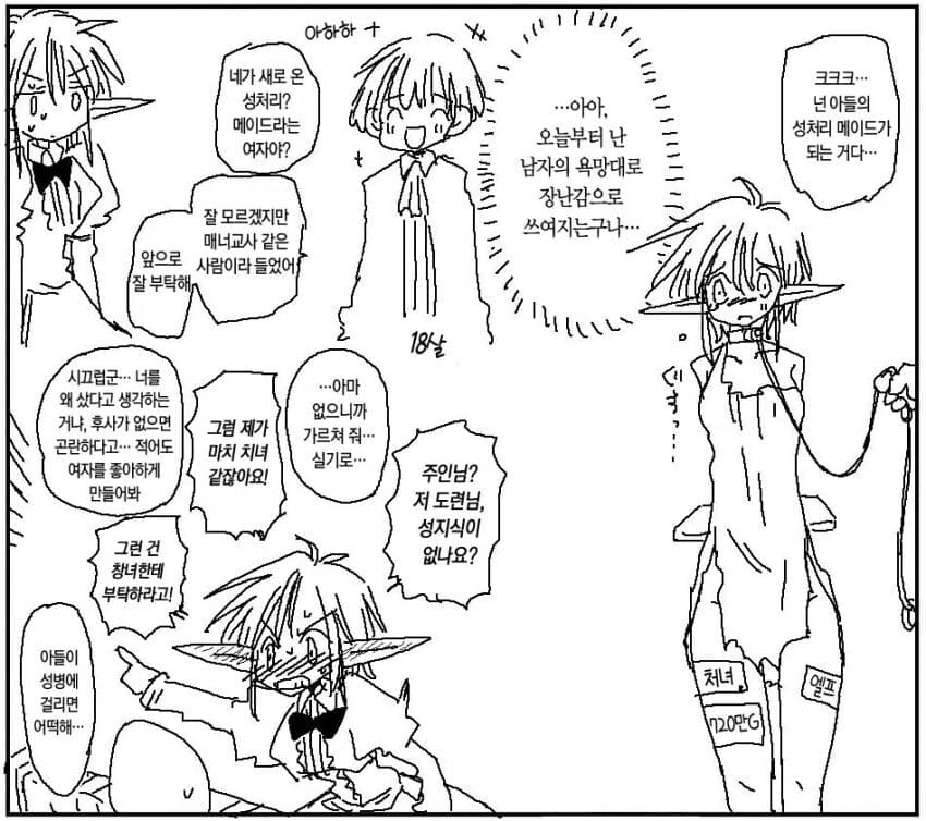 아들을 위해 성처리 메이드를 사 온 아버지.manhwa