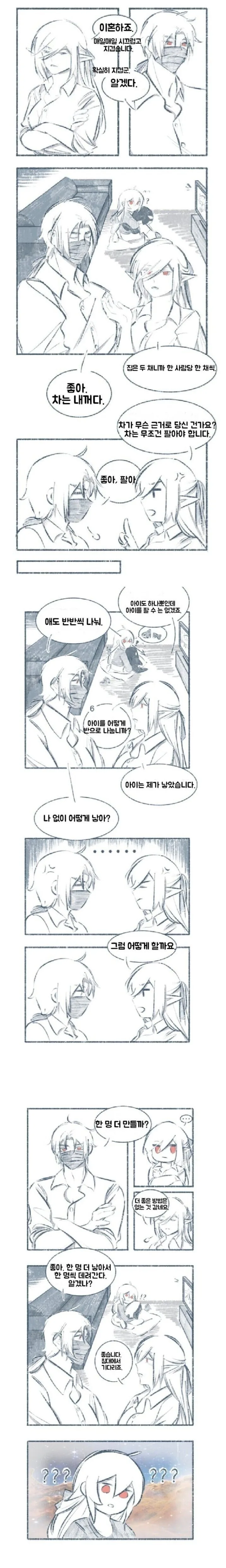 부모가 이혼하는데 반으로 나누는 만화.manhwa