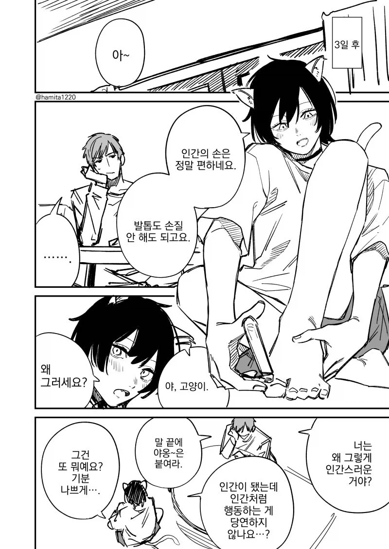 키우던 고양이가 여자아이가 되는 패턴.manhwa - 이미지 2