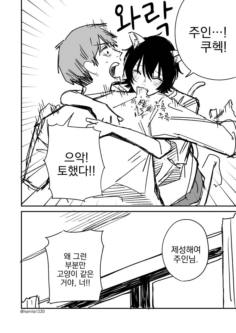 키우던 고양이가 여자아이가 되는 패턴.manhwa - 이미지 4