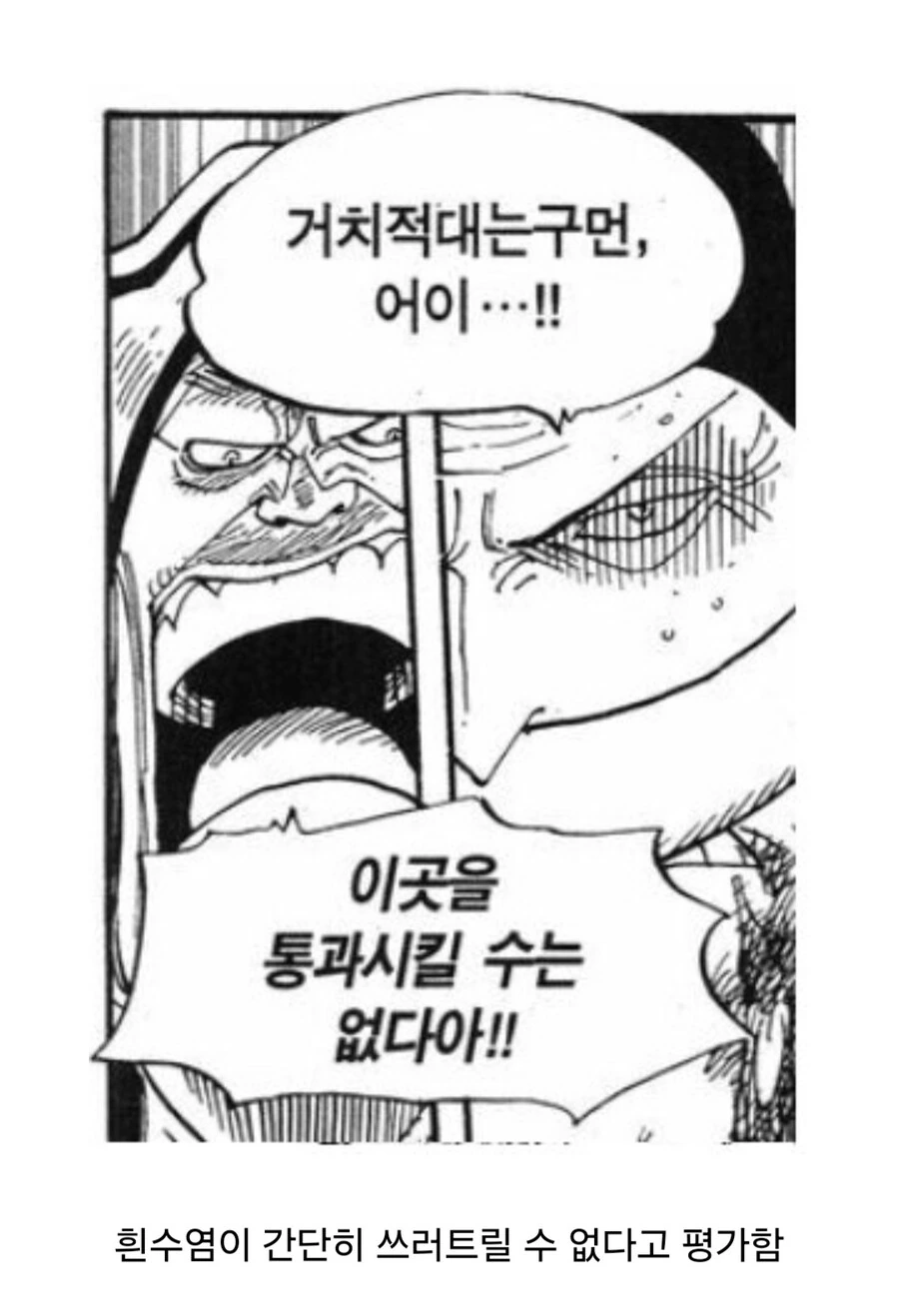 원피스) 의외로 흰수염이 강하다 인정한 중장 - 이미지 2
