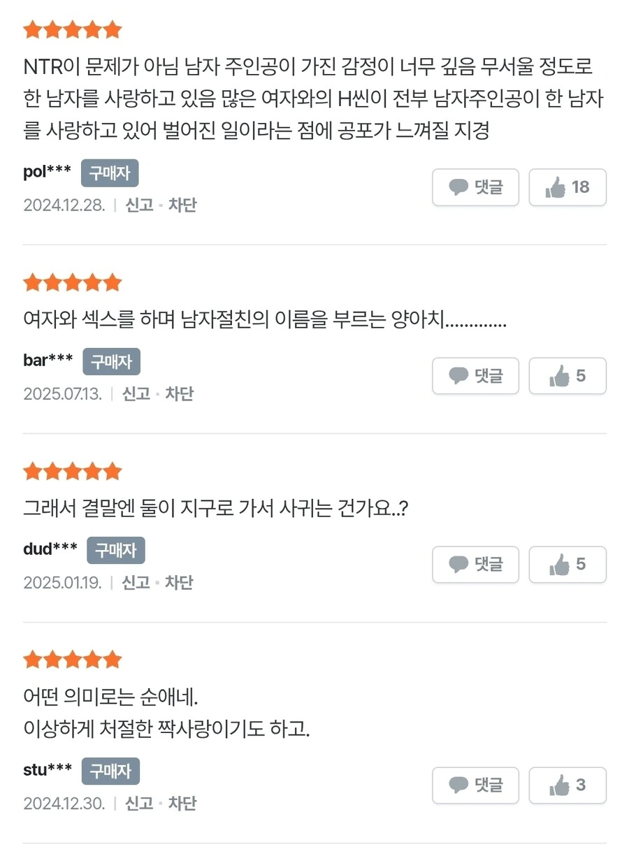 이세계 NTR이란 만화의 리뷰를 보는데