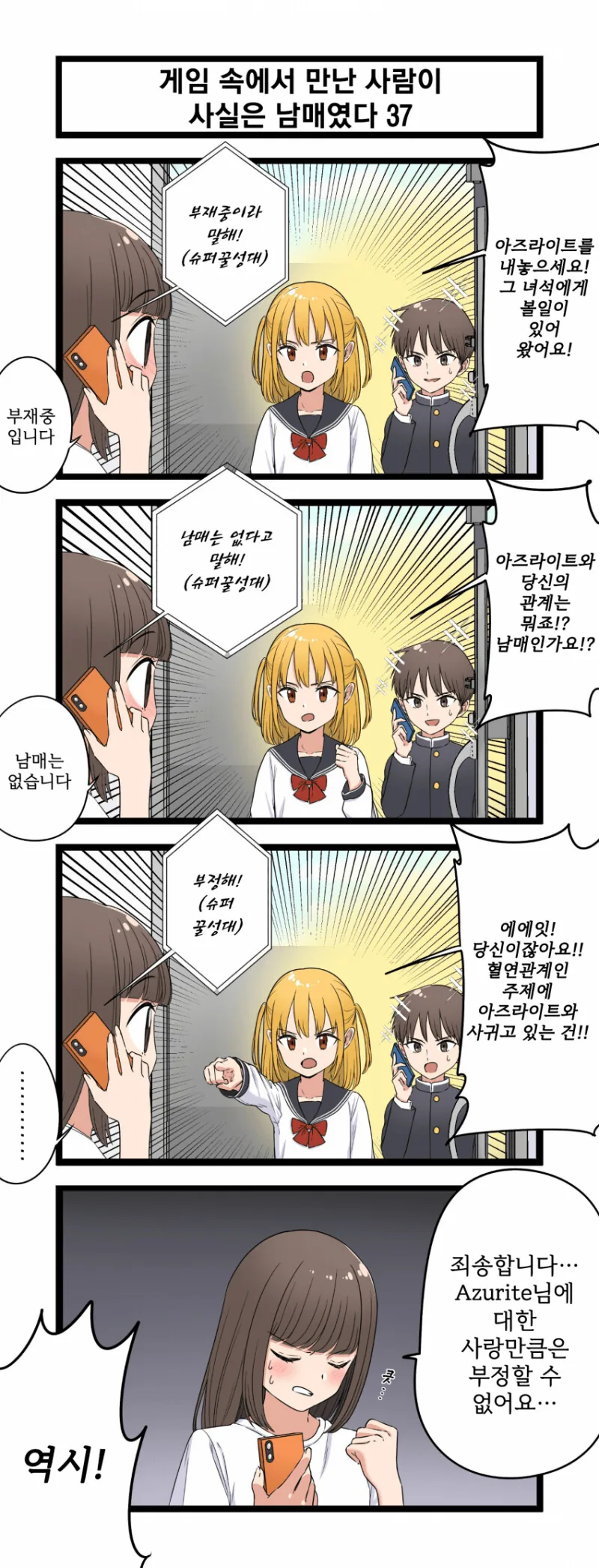 게임 속에서 만난 사람이 사실은 남매였다 모음.manhwa (스압) - 이미지 37