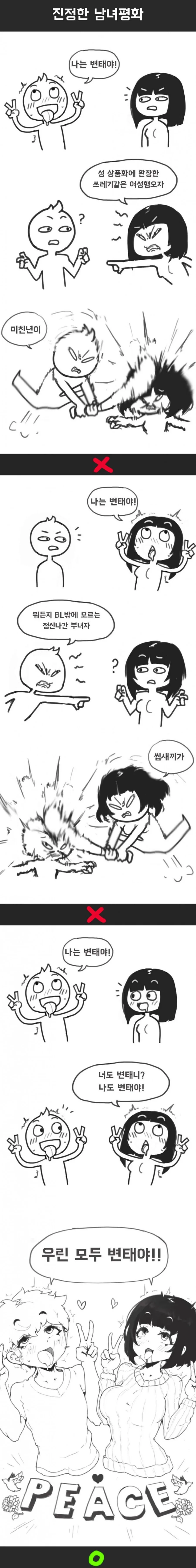 남녀 갈등 평화로운 해결방법.manhwa