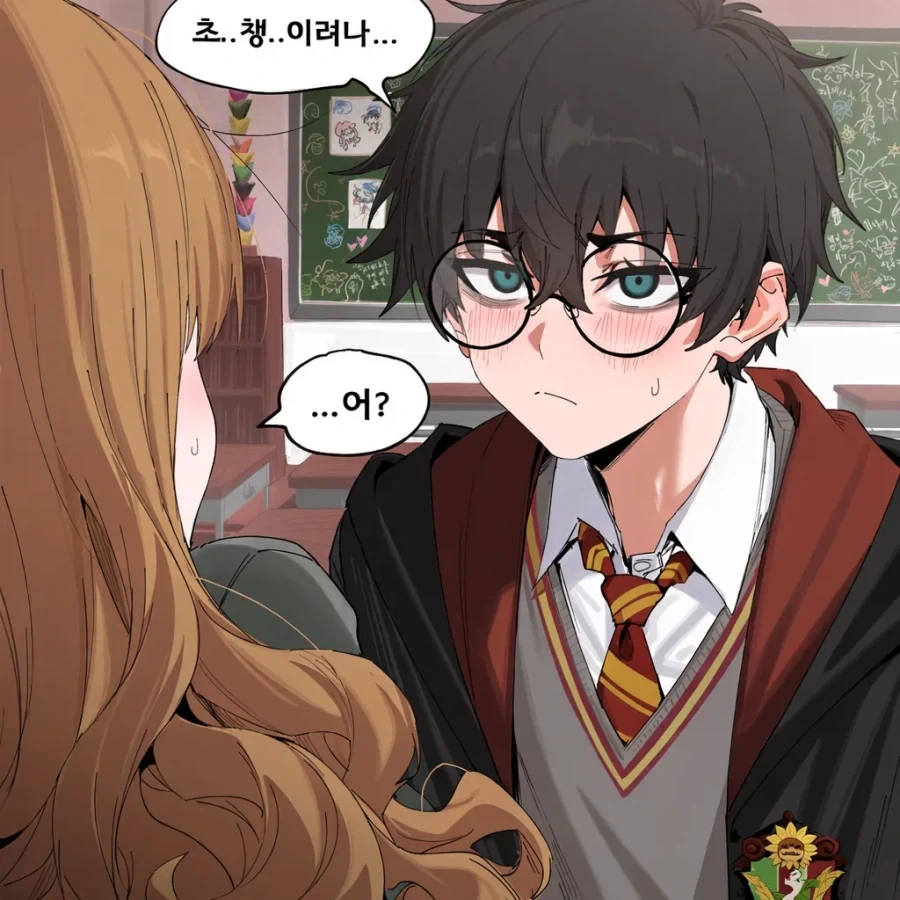 해리포터) 해리한테 이상형을 물어보는 헤르미온느 만화.manhwa - 이미지 5