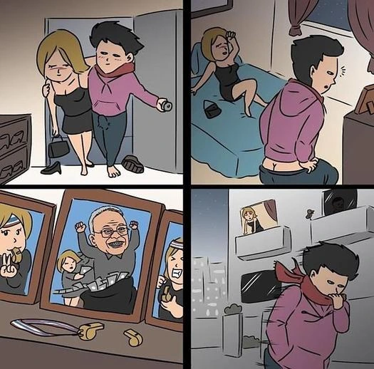 술 취한 여성을 집으로 데려다 준 만화.manwha