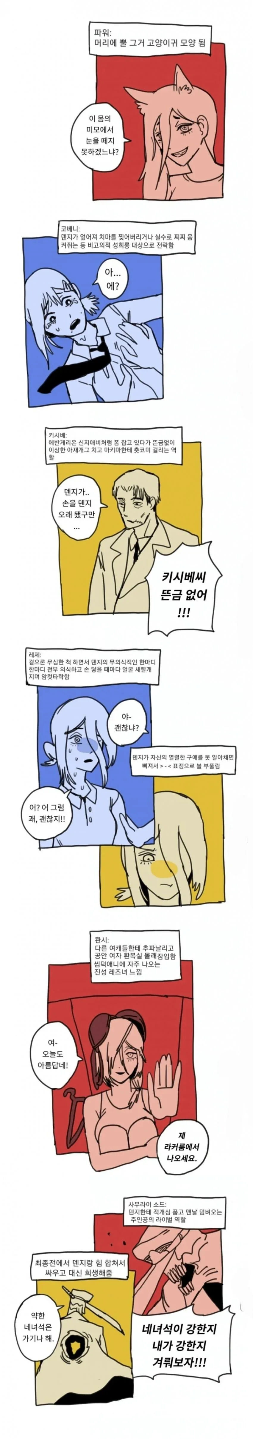체인소맨을 양산형 일본만화로 바꿔보기.manhwa - 이미지 3