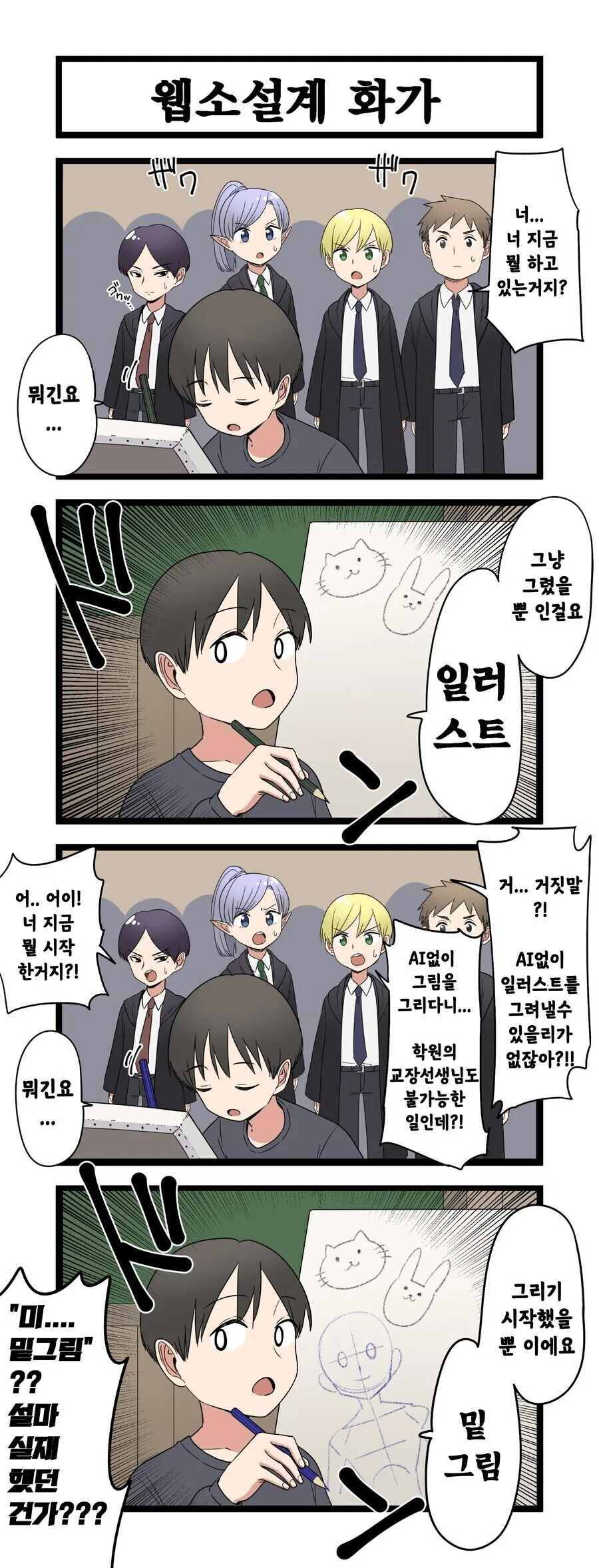 ai그림이 너무 발달한 미래 manhwa