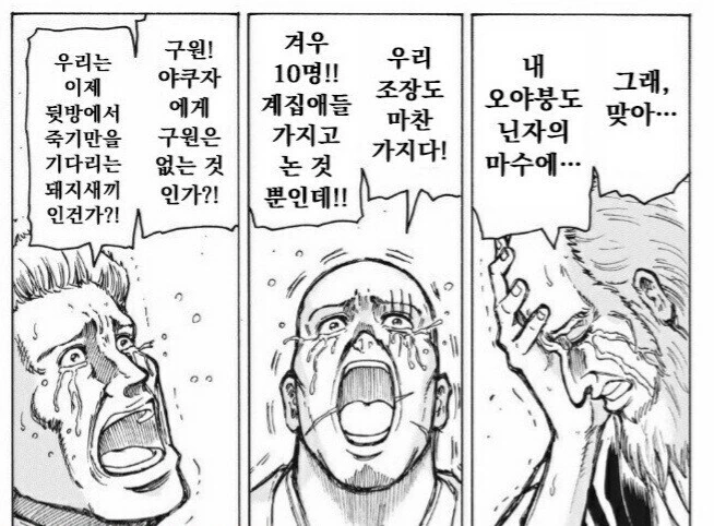 닌자에게 복수하려는 야쿠자들