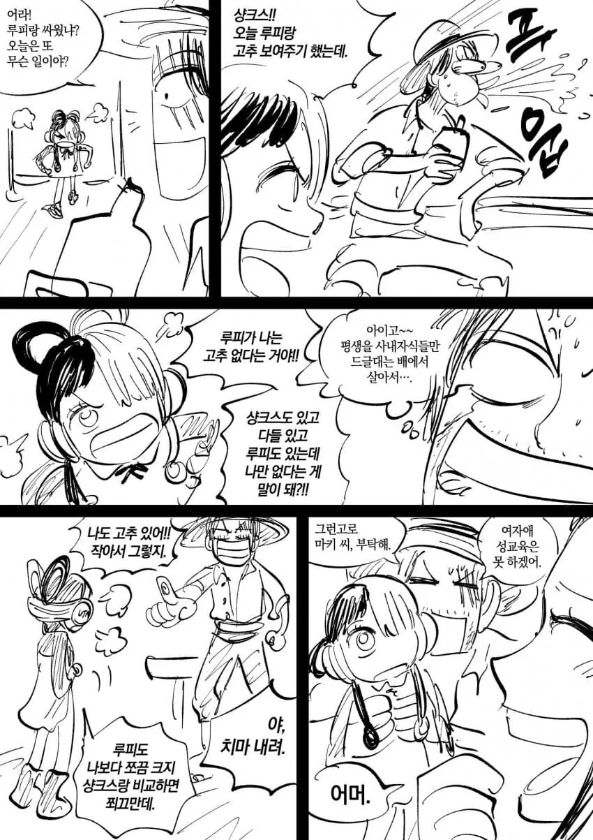 [원피스] 여자애 성교육은 못 하는 manhwa