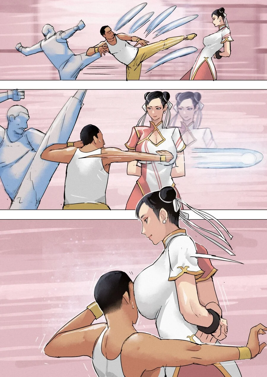 대련 하는 춘리.manhwa - 이미지 2