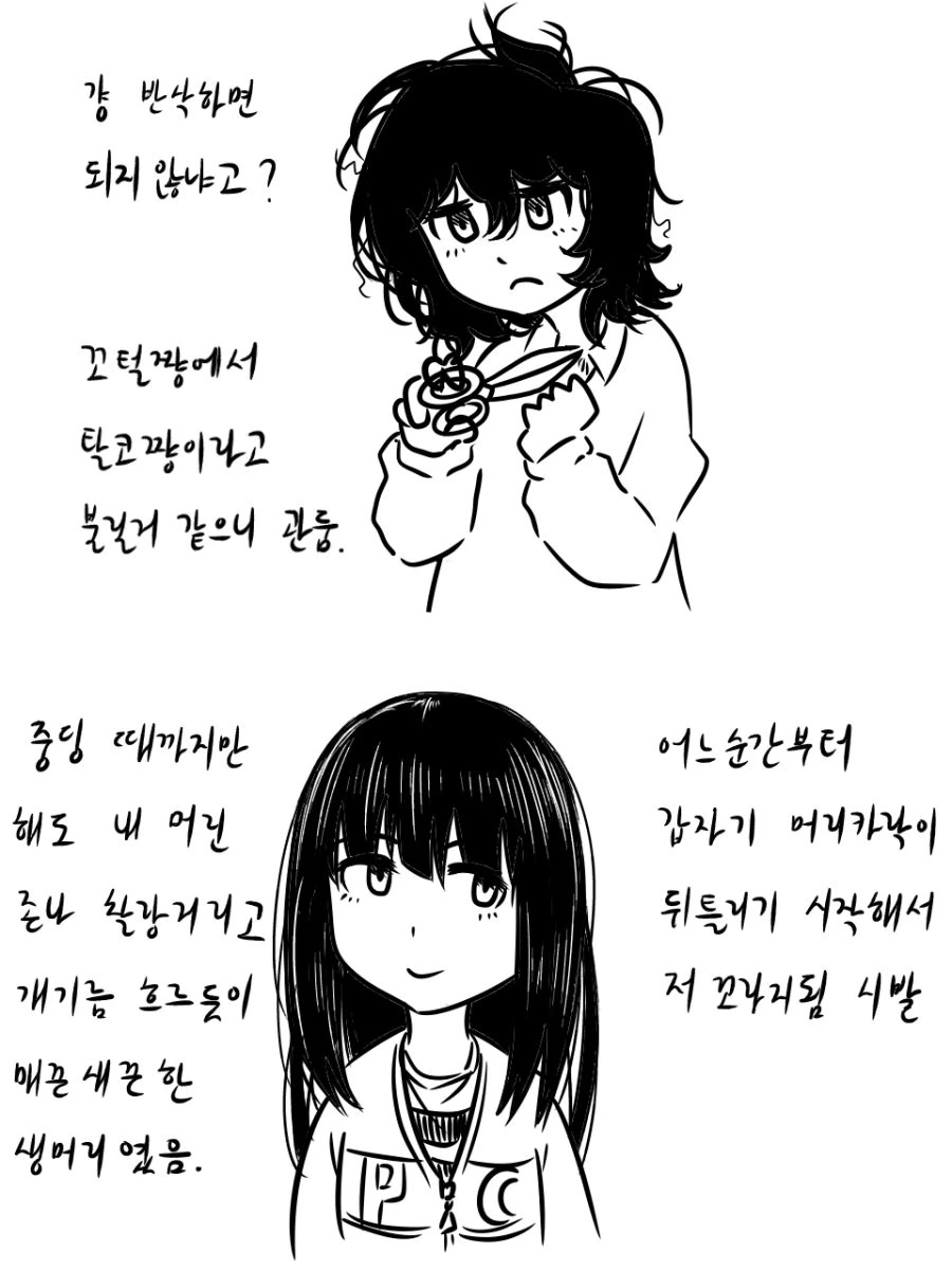 곱슬머리카 ㄲㅊ털같아서 짜증나는 만화.manwha - 이미지 3