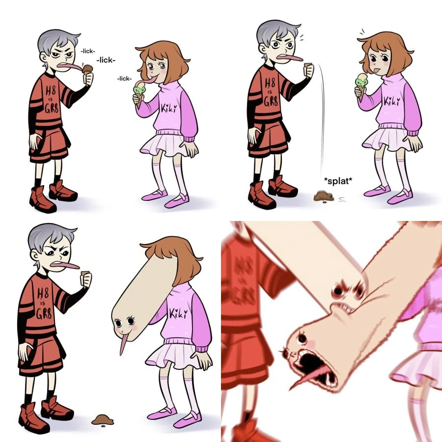 아이스크림 먹다 떨구는.manhwa