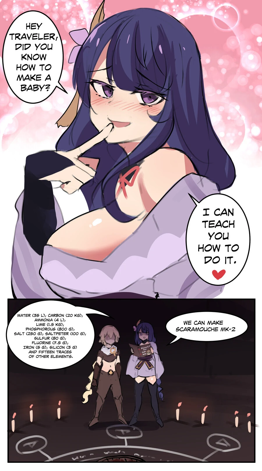 원신)쇼군과 아기만들기하는 남행자.manga