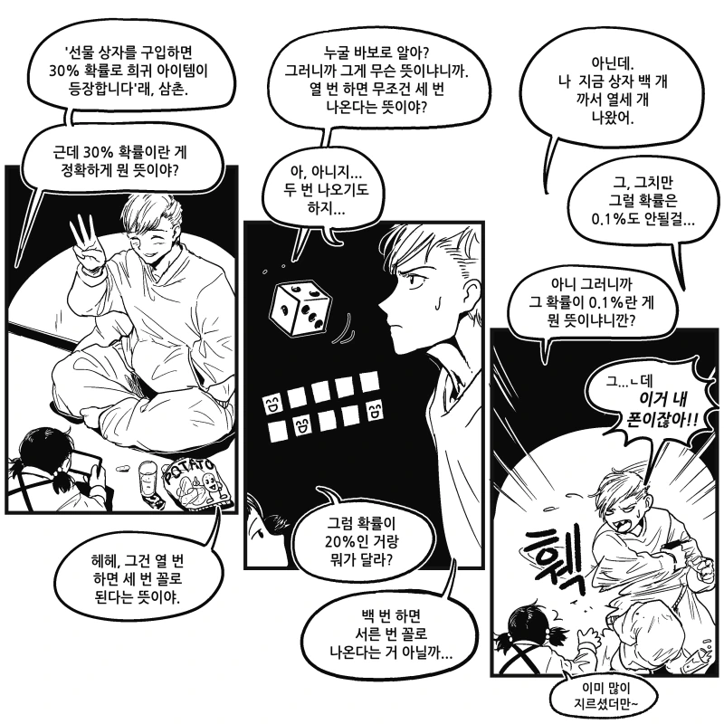 30% 확률이라는 게 무슨 뜻이야.manhwa