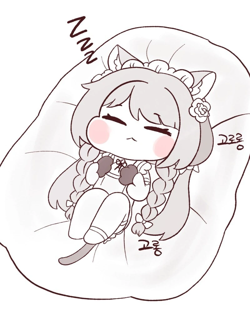 고양이 배 만지기 만화