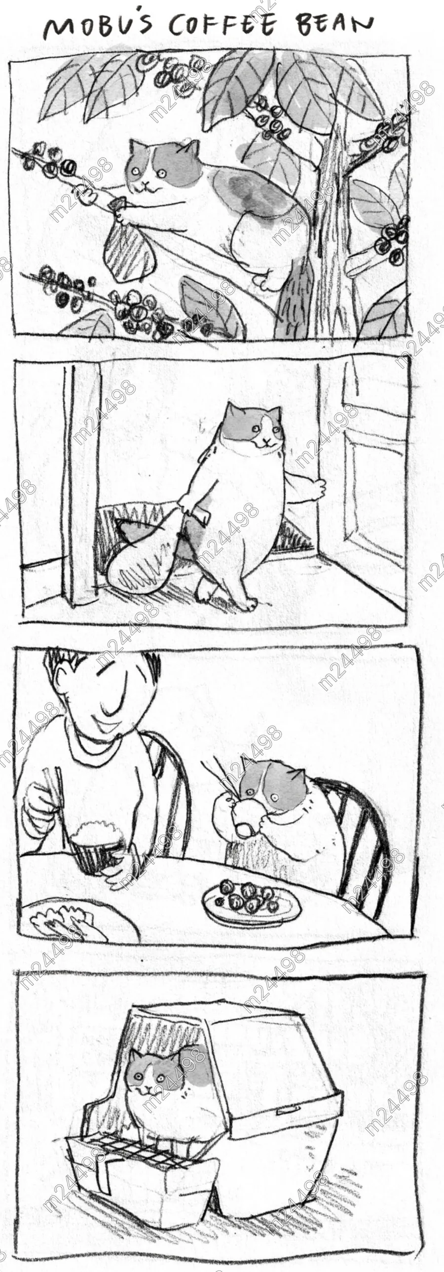 고양이 응가 커피 만드는 만화