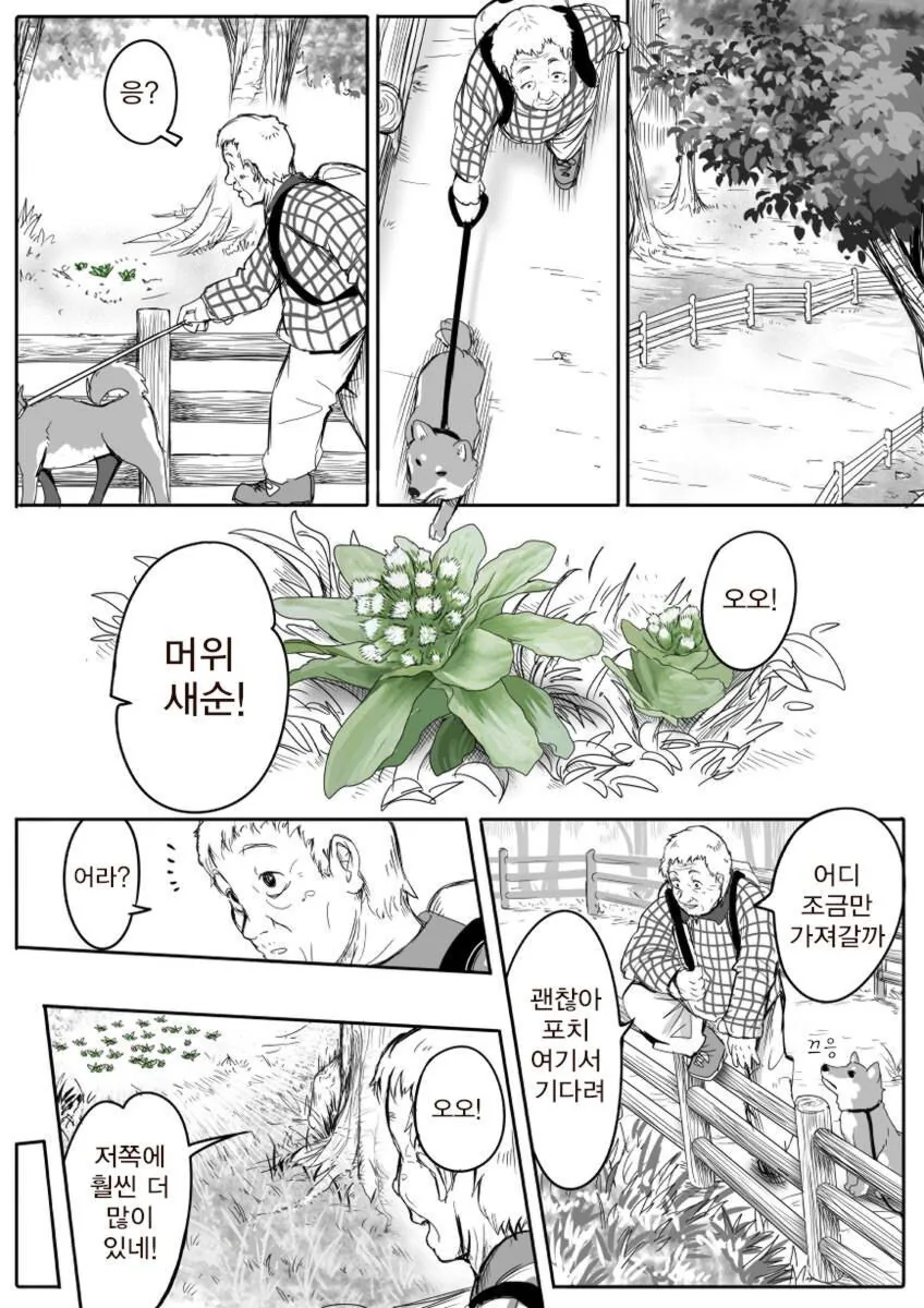 산에서 미끄러진 어르신을 발견한 수인 만화 - 이미지 2