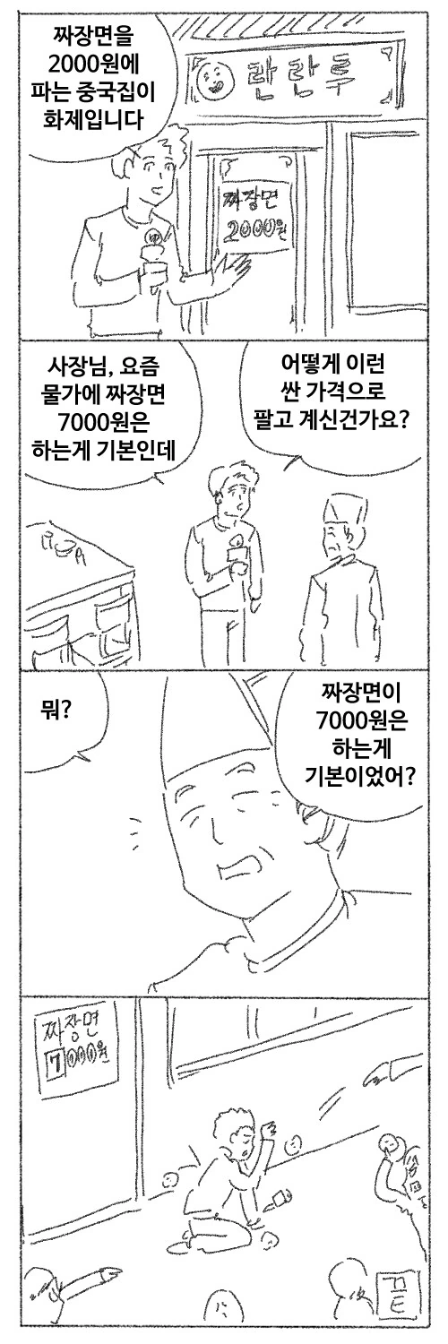 짜장면을 2000원에 파는 중국집.manwha
