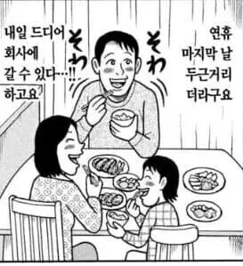 연휴가 끝났을경우 직장인의 표정