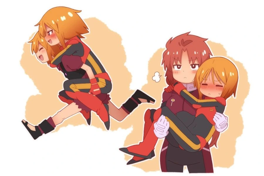 건담)화목한 자매의 모습.manga