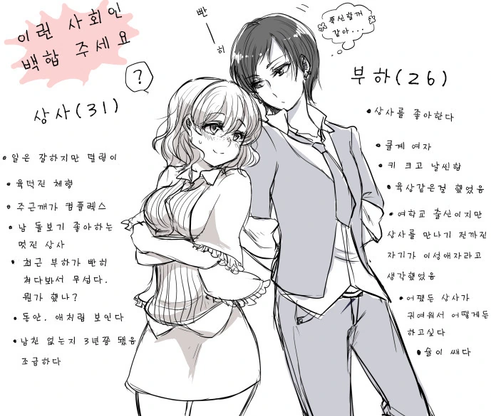 여자 부하가 상사 음흉하게 보는 manga
