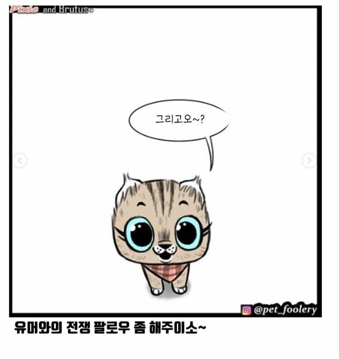 은퇴한 군견과 아기 고양이 만화 - 이미지 14