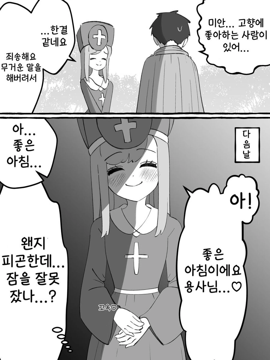 힐러의 고백을 거절한 만화