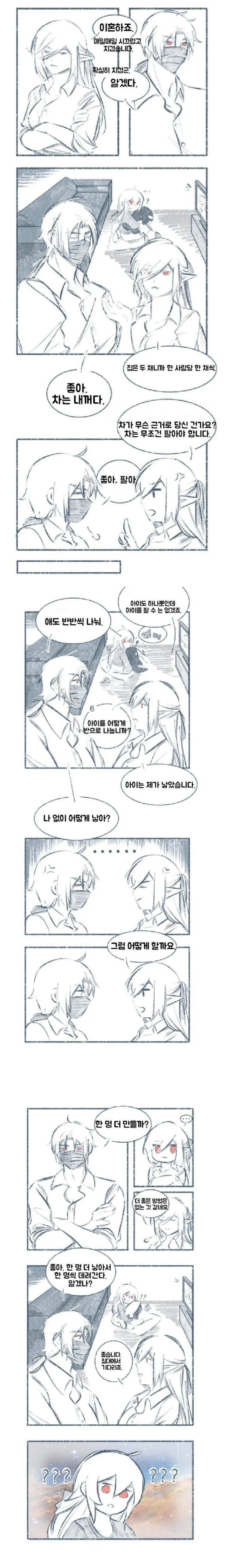 부모가 이혼하는데 반으로 나누는 만화.manhwa